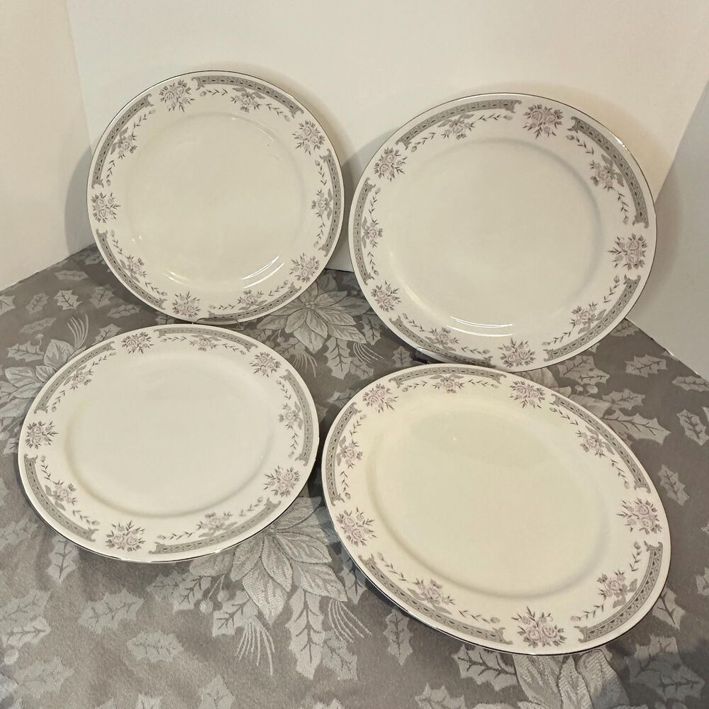 Dynasty Fine China Colleen 12 Piece Dinnerware Set 4 Dinner Bread Plates Bowls - Picture 3 of 16